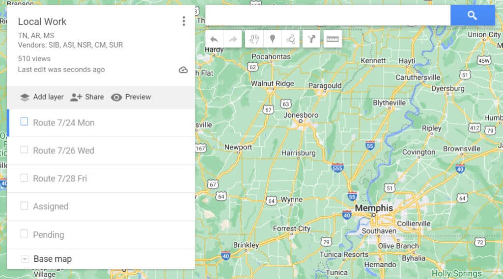 Google maps assigned